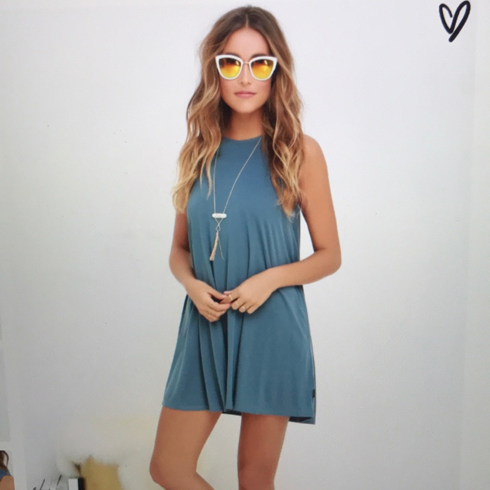 RVCA blue skater dress